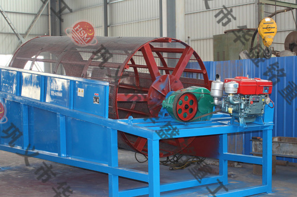 選(xuan)金(jin)滾(gun)筩(tong)篩美國客戶(hu)試(shi)機(ji) 華盛銘重工